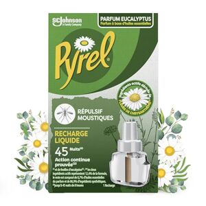 Pyrel Recharge Diffuseur Anti-Moustiques Liquide Répulsif Moustiques 45 Nuits Parfum Eucalyptus 1 Recharge - Publicité