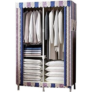 CHEMYO Garde-Robe portative en Tissu, Garde-Robe, Rangement de Garde-Robe en Acier Inoxydable, Organisateur de Garde-Robe, Tissu imperméable utilisé pour Les vêtements de Chambre à Coucher, dortoir - Publicité