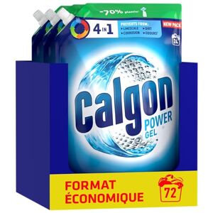 Calgon Recharge Gel Power 4en1 Anticalcaire, anti-corrosion, protège contre les résidus et odeurs 3x1,2L, Floral - Publicité