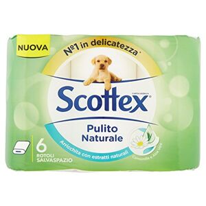 Scottex Papier toilette propre naturel essuie-tout gain de place – 6 rouleaux - Publicité