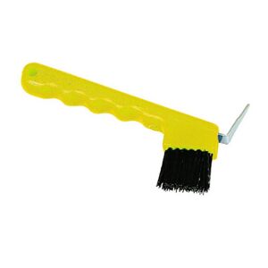 Cure-pied avec brosse pour sabots, jaune