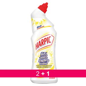 Harpic Pack 2 + 1 Gel WC Harpic javel triple action citron-pamplemousse - Flacon de 750 ml Blanc