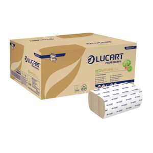 Lucart Papier essuie-mains pliage enchevêtré Lucart EcoNatural  Carton de 3800 Aluminium