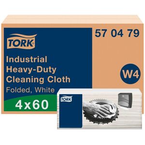 Tork Chiffon de Nettoyage Industriel Ultra-résistant blanc W4, Multi-usages, 60 chiffons, Tork Anthracite