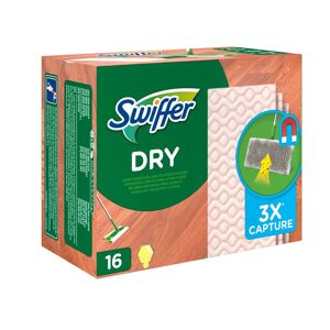 Swiffer Lingette sèche dépoussiérante bois et parquet Swiffer Dry - Paquet de 16