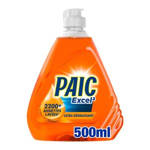 Liquide vaisselle mains Paic Excel² ultra-dégraissant - Flacon 500 ml S - Publicité