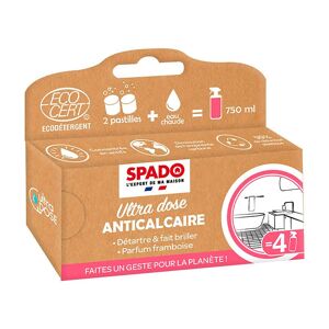 Spado Nettoyant anticalcaire Ultra Dose Spado Framboise - Recharges pour 4 sprays de 750 ml