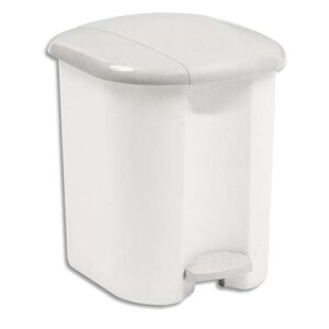 Rubbermaid Collecteur Blanc à pédale, capacité 15 litres en platsique - Dim. : L32,2 x H39 x P31,4 cm