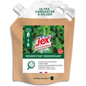 Jex professionnel Recharge concentree a diluer 500 ml.Desinfecte,nettoie,parfume sols/surfaces.Eucalyptus Noir