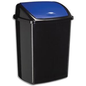 Cep Poubelle à couvercle basculant bleu 50 litres, en polypropylène recyclable L40,5 x H68,5 x P31 cm - Publicité