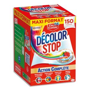 Eau ecarlate Boîte de 150 Lingettes Décolor Stop action complète, préserve les couleurs des textiles - Publicité