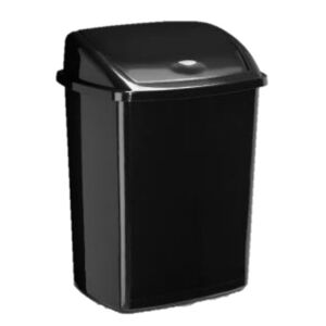Cep Poubelle à couvercle basculant Noire 50 litres, en polypropylène recyclable L40,5 x H68,5 x P31 cm