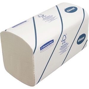 Kleenex Colis de 15 Paquets de 186 Essuie-mains ultra doux 2 plis pliage en Z, Ft 21,5x21,5 cm Blanc