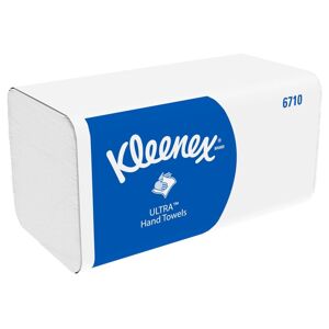 Kleenex Colis de 15 paquets de 96 Essuie-mains Ultra doux, 3 plis, pliage en Z, Format 21,5x31,5 cm Blanc Noir