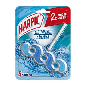 Harpic Bloc WC Activ Fresh 6 actions pour cuvettes parfum marine - Lot de 2