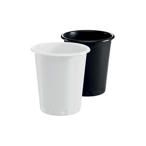 Durable Corbeille à papier BASIC, plastique, 13 litres, noir - Lot de 3 Vert clair