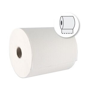 Hygoclean Rouleau d'essuie-mains 2 couches, 130 m, blanc pur - Lot de 6