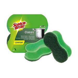 Scotch-Brite Eponge à récurer Classic Comfort, couleur: vert - Lot de 6