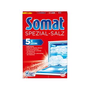 Somat Sel spécial pour lave-vaisselle, carton de 1,2 kg - Lot de 8 - Publicité