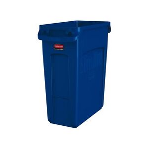 Rubbermaid Collecteur de dechets Slim Jim avec conduits,bleu Gris / bleu