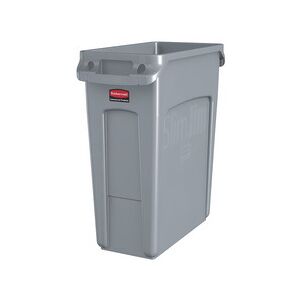 Rubbermaid Collecteur de dechets Slim Jim avec conduits,gris