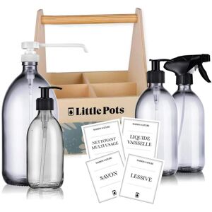 Little Pots Kit le tout propre contenants en verre pour produits ménagers maison