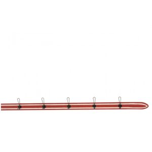 LANADECO Portemanteau 5 crochets bois rouge/blanc L170cm