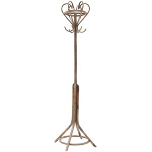 Decoclico Porte manteau perroquet en rotin Marron 50x195x50cm