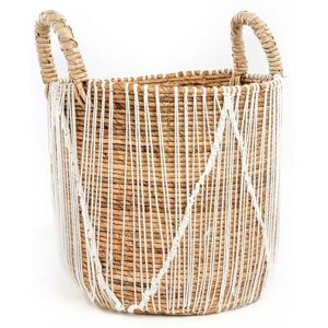 Bazar Bizar Panier en herbes de mer naturel blanc