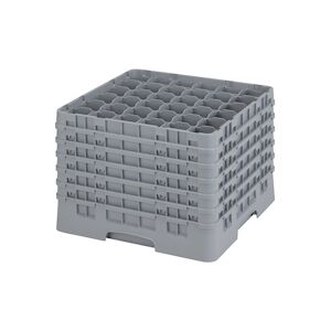 CAMBRO - 36S1214-151 - Casiers de lavage 36 comp. - 7,2 cm Ø máx. - Haut max 32,3 cm - 50 x 50 x 34,9 cm - Gris Clair