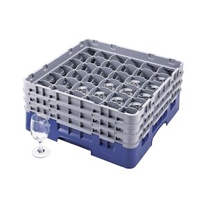 CAMBRO - 36S638-186 - Casiers de lavage 36 comp. - 7,2 cm Ø máx. - Haut max 17,6 cm - 50 x 50 x 22,5 cm - Bleu Marine