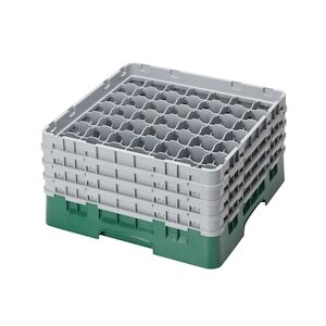 CAMBRO - 49S800-119 - Casiers de lavage 49 comp. 4 alturas - 6 cm Ø máx. - Haut max 21,7 cm - 50 x 50 x 26,7 cm - Verde sherwood