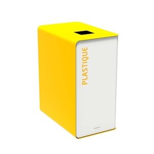 Rossignol CUBATRI - Borne de tri blanc avec bac 65L plastiques jaune - 55871 - ROSSIGNOL