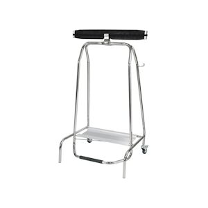 Metro Professional Support pour sacs poubelle, acier inoxydable, 59 x 43.5 x 97 cm, argenté/noir