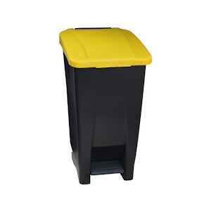 Metro Professional Poubelle, 120 L, avec pédale, jaune/noir