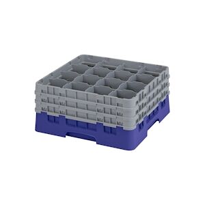 CAMBRO - 16S738-186 - Casiers de lavage 16 comp. - 10,9 cm Ø máx. - Haut max 20 cm - 50 x 50 x 22,5 cm - Bleu Marine