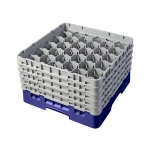 CAMBRO - 30S958-186 - Casiers de lavage 30 comp. - 7,84 cm Ø máx. - Haut max 25,8 cm - 50 x 50 x 30,8 cm - Bleu Marine