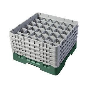 CAMBRO - 36S958-119 - Casiers de lavage 36 comp. - 7,2 cm Ø máx. - Haut max 25,8 cm - 50 x 50 x 30,8 cm - Verde sherwood