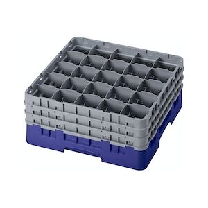 CAMBRO - 25S738-186 - Casiers de lavage 25 comp. - 8,7 cm Ø máx. - Haut max 20 cm - 50 x 50 x 22,5 cm - Bleu Marine