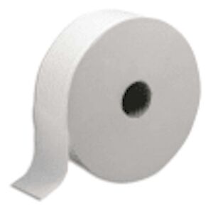 TORK Paquet de 6 rouleaux de Papier toilette Jumbo 2 plis pure cellulose, 1900 formats L380m Blanc - Publicité