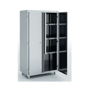 ERATOS Armoire Pour Produits D'Entretien Et Balis Aisi-304 18/10 - 2 Portes - 1000X450X1900 APL-100