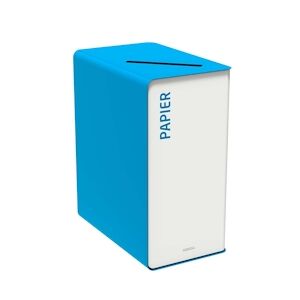 Rossignol CUBATRI - Borne de tri blanc avec bac 65L papier bleu - 55870 - ROSSIGNOL