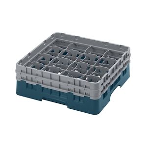 CAMBRO - 16S434-414 - Casiers de lavage 16 comp. - 10,9 cm Ø máx. - Haut max 13,5 cm - 50 x 50 x 18,4 cm - Cerceta