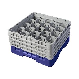 CAMBRO - 20S800-186 - Casiers de lavage 20 comp. 4 alturas - 9,84 cm Ø máx. - Haut max 21,7 cm - 50 x 50 x 26,7 cm - Bleu Marine