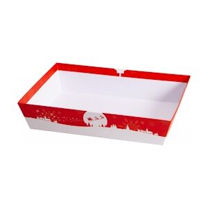 Deffrennes Corbeille carton rouge noel - 36x27x7.5 cm - X57 -