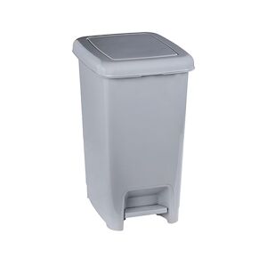 Medial International Slim Poubelles à pédale Polypropylène Gris 60 lt