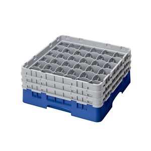 CAMBRO - 36S638-168 - Casiers de lavage 36 comp. - 7,2 cm Ø máx. - Haut max 17,6 cm - 50 x 50 x 22,5 cm - Bleu