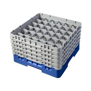 CAMBRO - 36S958-168 - Casiers de lavage 36 comp. - 7,2 cm Ø máx. - Haut max 25,8 cm - 50 x 50 x 30,8 cm - Bleu