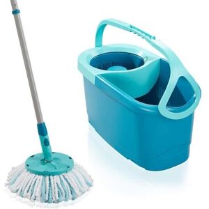 Non communiqué Kit de nettoyage sol Clean Twist Disc Mop Ergo 52101 Leifheit - Balai espagnol lave sol a franges serpillere seau a essorage rotatif turquoise - Publicité