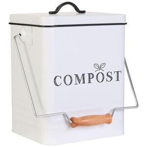 Non communiqué Je cherche une idee - Poubelle de compostage 5 L en métal - Blanc - Publicité